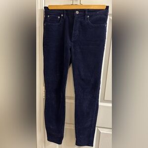 J.Crew 9 inch High Rise Toothpick Corduroys